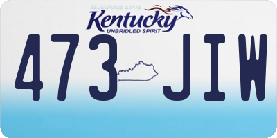 KY license plate 473JIW
