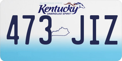 KY license plate 473JIZ