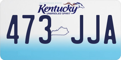 KY license plate 473JJA
