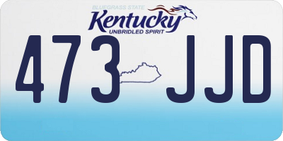 KY license plate 473JJD