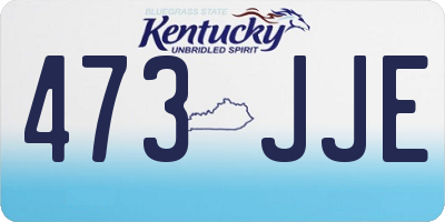 KY license plate 473JJE