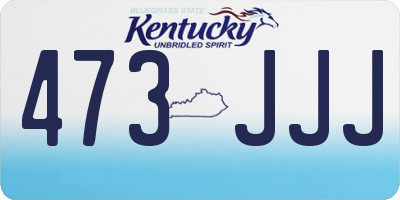 KY license plate 473JJJ