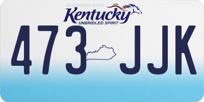 KY license plate 473JJK