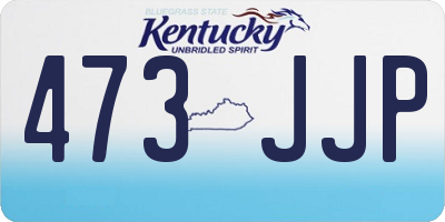 KY license plate 473JJP