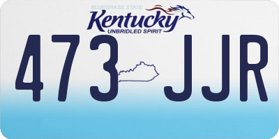 KY license plate 473JJR