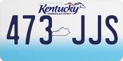 KY license plate 473JJS