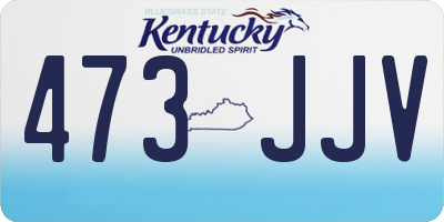 KY license plate 473JJV