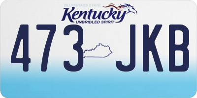 KY license plate 473JKB