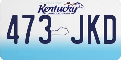 KY license plate 473JKD