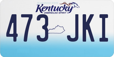 KY license plate 473JKI