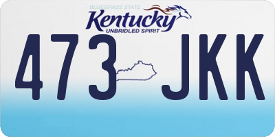 KY license plate 473JKK