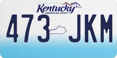 KY license plate 473JKM