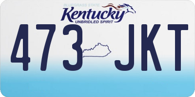 KY license plate 473JKT