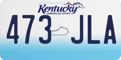 KY license plate 473JLA