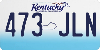 KY license plate 473JLN