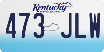 KY license plate 473JLW