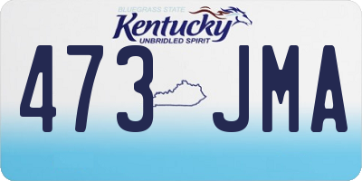 KY license plate 473JMA