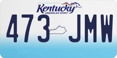 KY license plate 473JMW