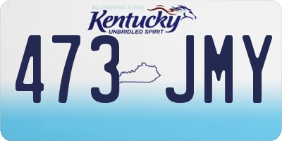 KY license plate 473JMY