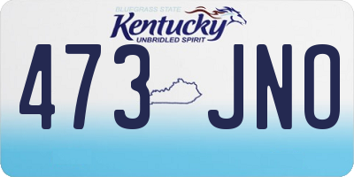 KY license plate 473JNO