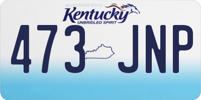 KY license plate 473JNP