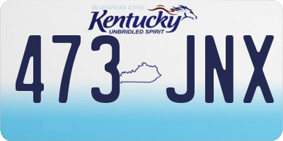 KY license plate 473JNX