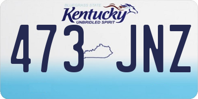 KY license plate 473JNZ