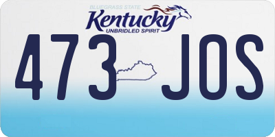 KY license plate 473JOS