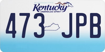 KY license plate 473JPB