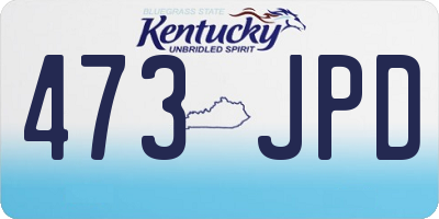 KY license plate 473JPD