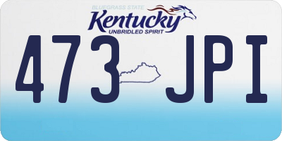KY license plate 473JPI