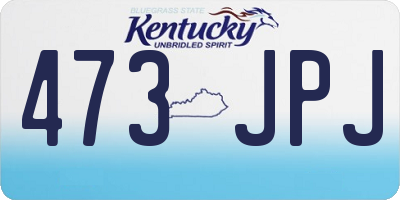 KY license plate 473JPJ