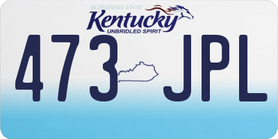 KY license plate 473JPL