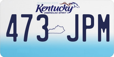 KY license plate 473JPM