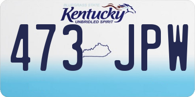 KY license plate 473JPW