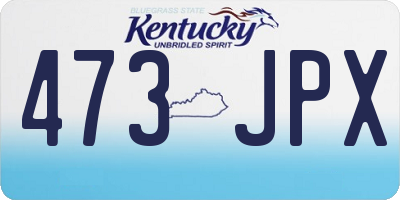 KY license plate 473JPX