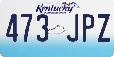 KY license plate 473JPZ