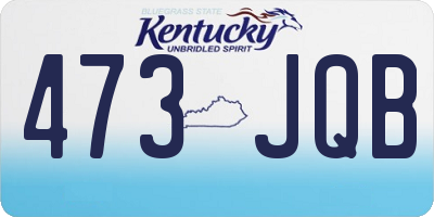 KY license plate 473JQB