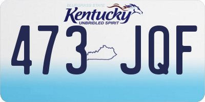 KY license plate 473JQF