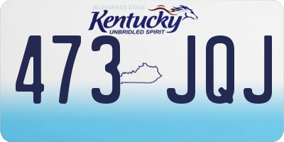 KY license plate 473JQJ