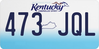 KY license plate 473JQL