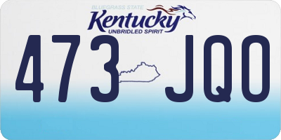 KY license plate 473JQO