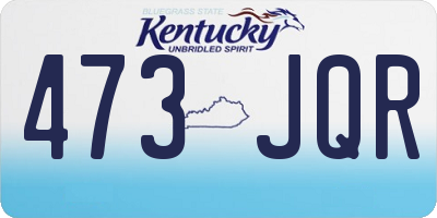 KY license plate 473JQR