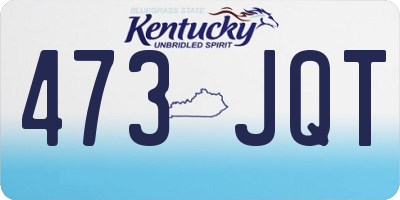 KY license plate 473JQT