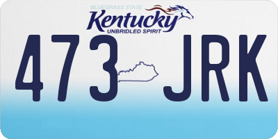KY license plate 473JRK