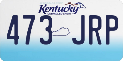 KY license plate 473JRP