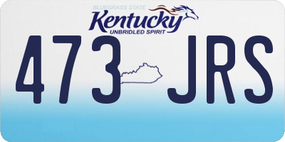 KY license plate 473JRS