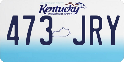 KY license plate 473JRY