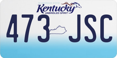 KY license plate 473JSC