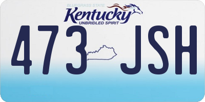 KY license plate 473JSH
